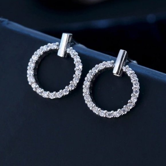 Jewelry - Sterling SILVER Circle Earrings